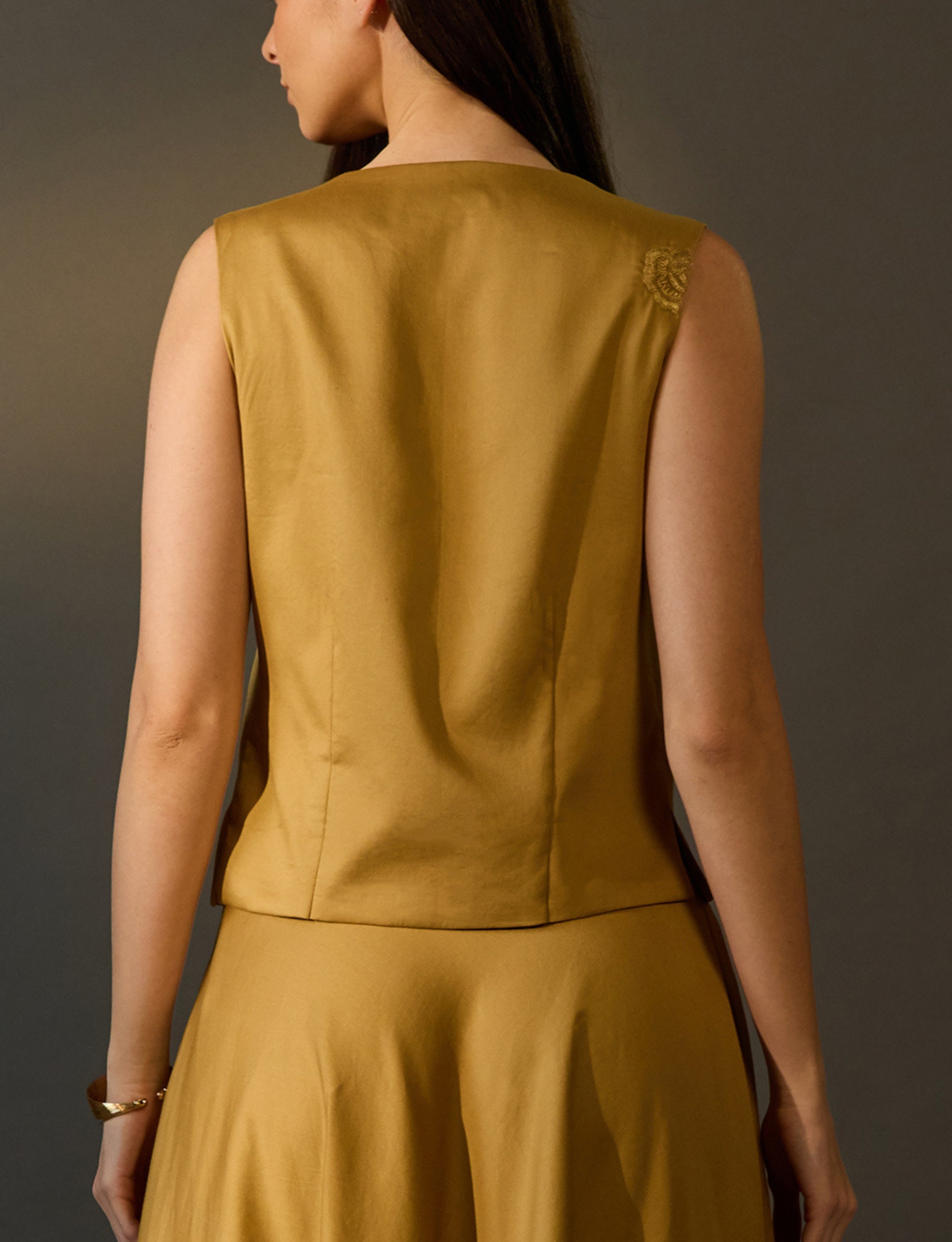 Tan Brown Vest